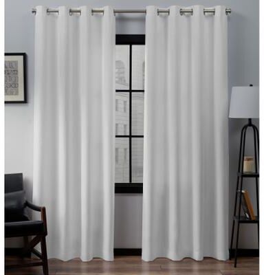ATI Home Loha Linen Grommet Top Curtain Panel Pair