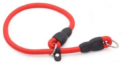 Fusion Finds No Pull Adjustable Dog Collar Nylon P Chain Training Slip Rope Collar red s