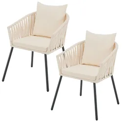 2er-Set Rope Stühle - Beige