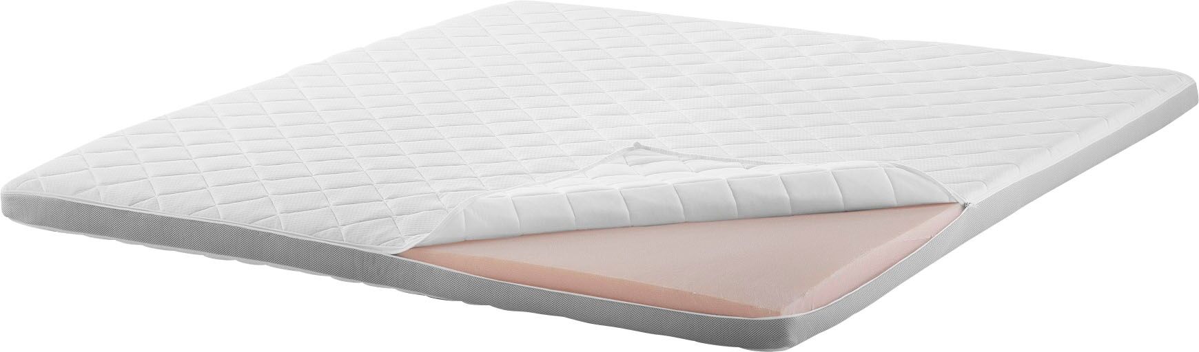 Topper MEISE.MÖBEL, weiß, B:100cm H:10cm L:200cm, Kaltschaum, Topper