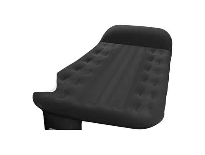 DHBVGAUE Auto Matratze Kofferraum Matratze Aufblasbares Auto-Rückenbett Tragbare Schlafmatratzenauflage mit dickem Luftkissen(Black Flannelette)