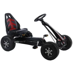 Volare Go Kart Racing Car - Groot - Luchtbanden - zwart