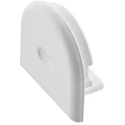 SIGOR Endkappe für LED Aufbauprofil KS-SIG-PROF4, rund / mit Loch, Kunststoff grau SIG-9852601