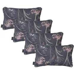 Natura Punto, Dekokissen, Deko-Kissen Outdoor, Blumenmuster, 4er-Set (30 x 50 cm)