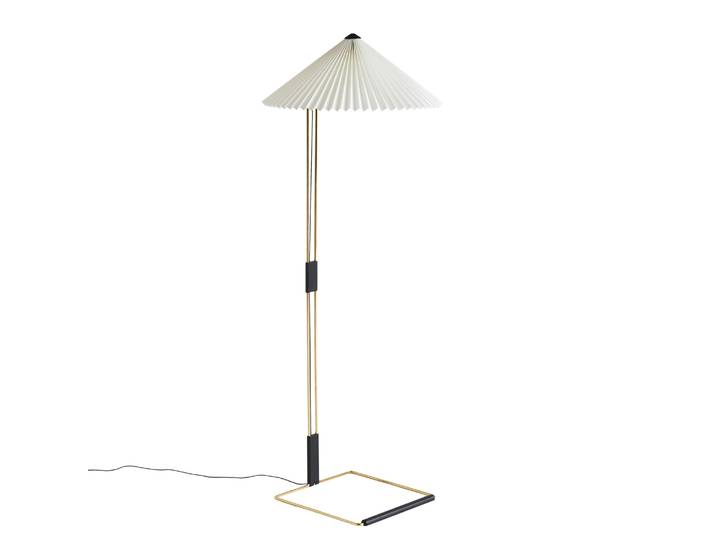Hay - Lampadaire Matin - Blanc - Acier plaqué laiton - Designer Inga Sempé