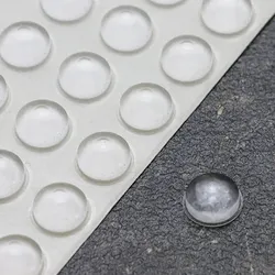 1 Bogen - Elastikpuffer, Halbkugel, selbstklebend 11.1 mm | transparent, PU-Elastomer