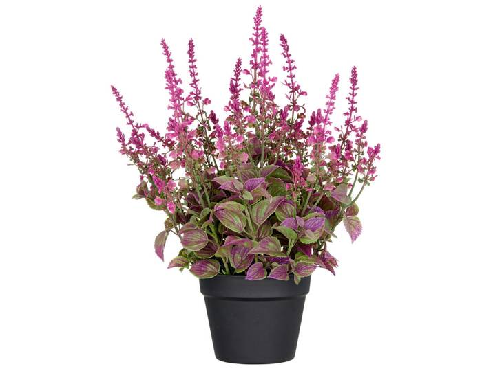 Kunstpflanze Salvia superba, Pink, Kunststoff, 59 cm, UV-beständig, Dekoration, Blumen & Blumentöpfe, Kunstpflanzen