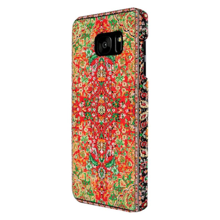 OEM Samsung Galaxy S7 Edge Cover Handarbeit Teppich-Muster Horasan (Samsung Galaxy S7 Edge) (SS7DK1024)