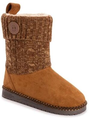 MUK LUKS Janet - Womens 7 Brown Boot Medium