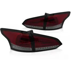 Voll LED Lightbar Rückleuchten passend für Ford Focus MK3 Turnier Bj. 11-18 Rot/Smoke