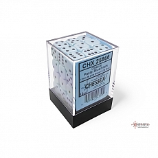 Chessex Würfel - 12mm - Opaque Pastel Blue/black (Würfelset 36 x W6) 297101