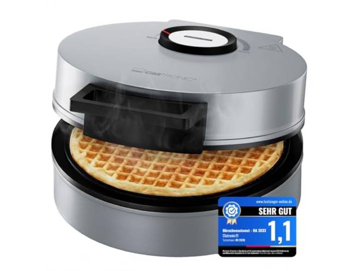 Appareil à croissants Clatronic Revêtement antiadhésif Cônes à croissants inclus Réglage continu Machine à croissants 1200 W Grande surface de cuisson Appareil à gaufres HA 3833
