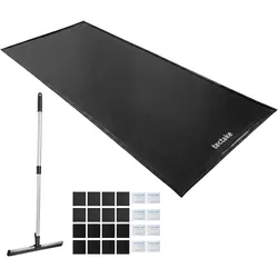 TecTake GmbH tectake Garagenbodenmatte rutschfest wasserdicht, mit Abzieher 5,5x2,4 m, schwarz, Bodenmatte Garage