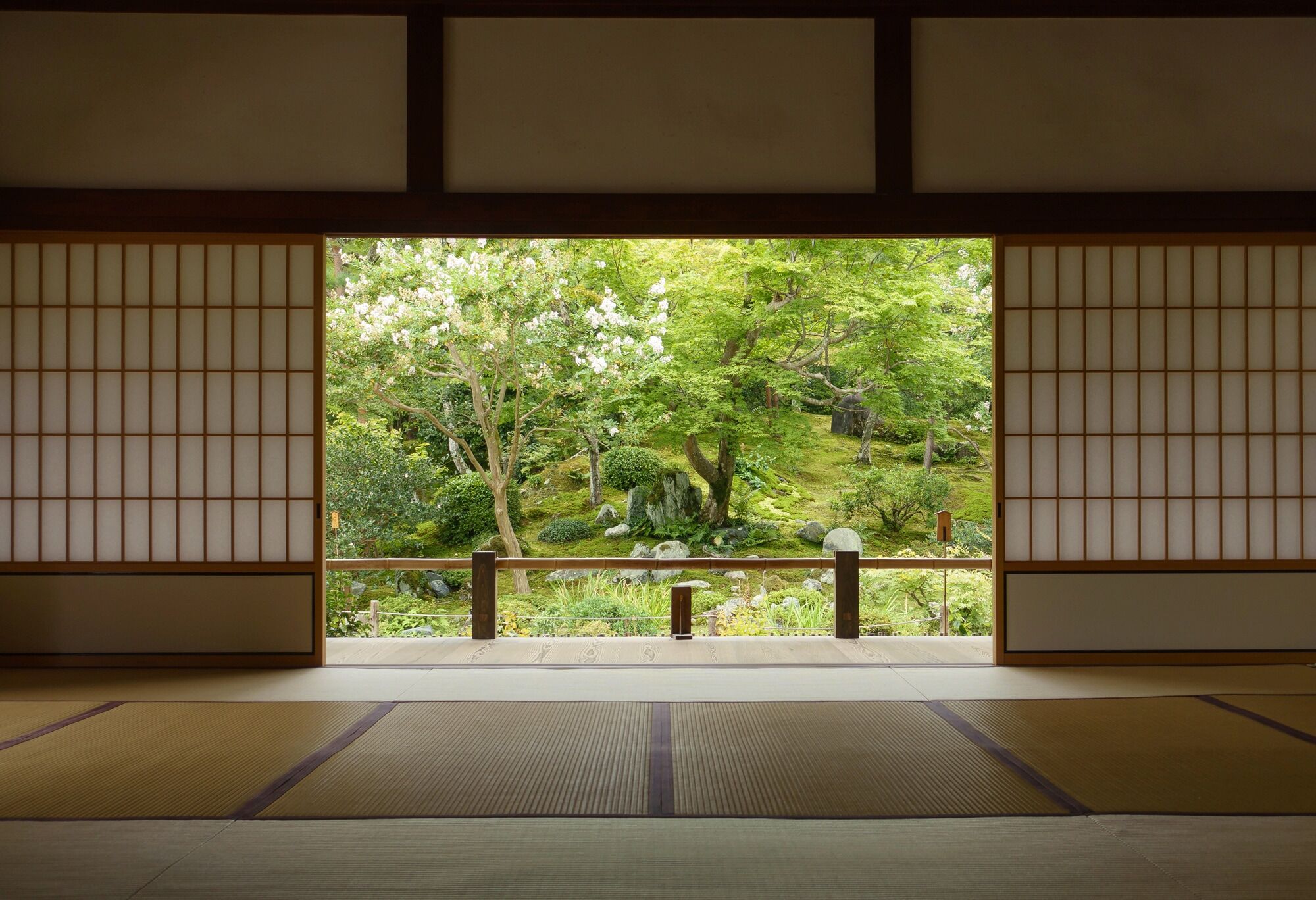 Fototapete PAPERMOON "Photo-Art YUMIAN DENG, ZEN ZONE", bunt, B:3m L:2,23m, Vlies, Tapeten, Fototapete