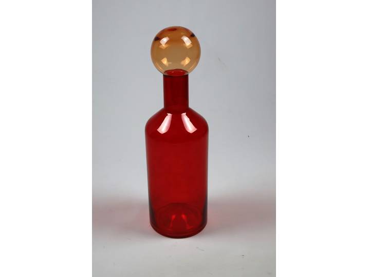 Dekovase AM DESIGN aus Glas , rot, B:16cm H:54cm, Glas, Vasen, Dekovase, BxH: 16x54 cm