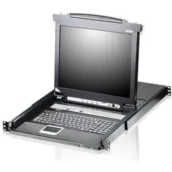 Aten CL5716M IT KVM Switch 16-Port 17"-LCD Single Rail (PS/2-USB VGA) IT-Layout, KVM Switch