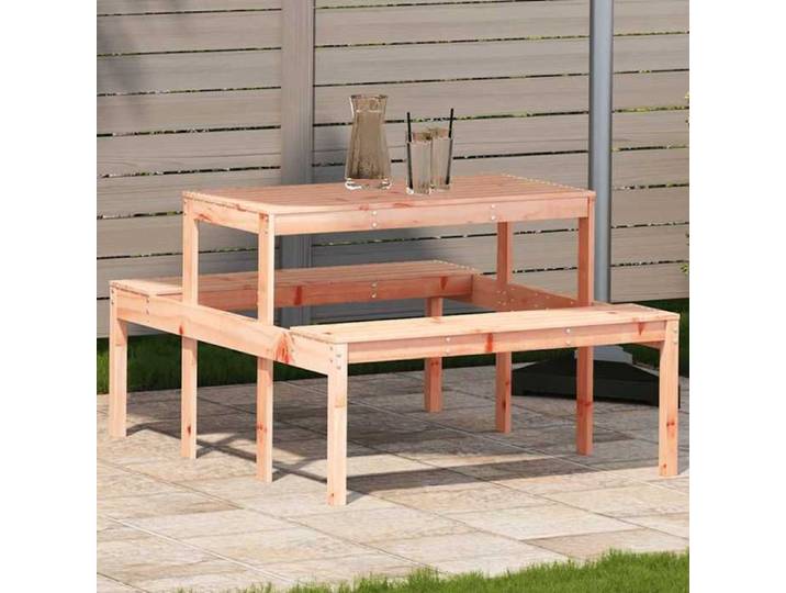Soldes printemps  Table terrasse - Brun - Table de pique-nique - 110x134x75 cm bois massif de douglas T677
