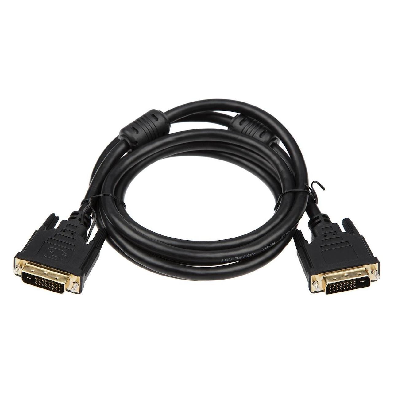 Iiglo DVI-D kabel 2m (sort) (2 m) (II-DVIMDVIM-B020)