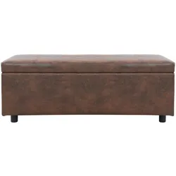 Corium, Sitzbank, Sitztruhe Bukit 118x37x43 cm Kunstleder Braun (118 cm)