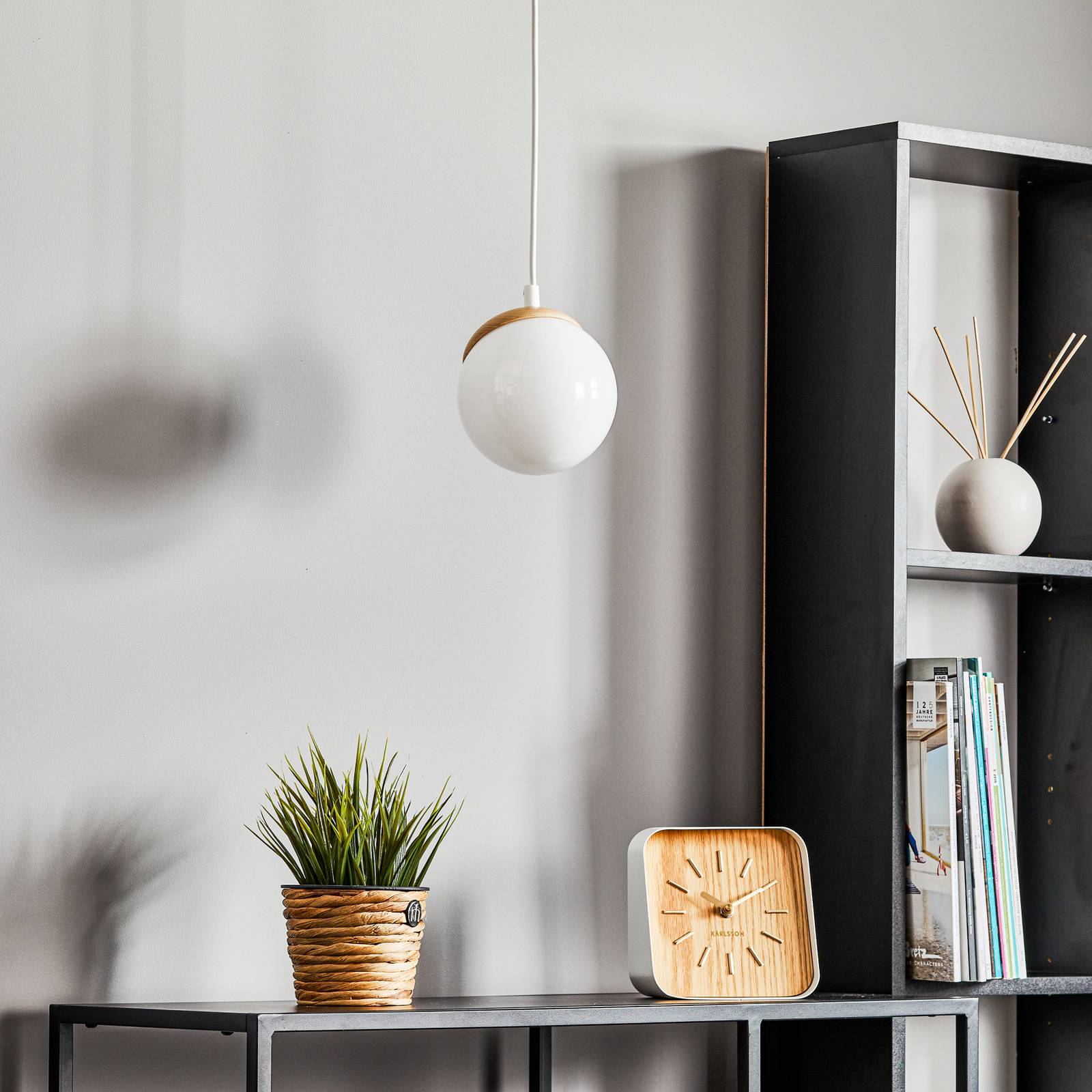 Glas Hängelampe Sfera Eko-Light, dimmbar, weiß / opal, für Wohn- / Esszimmer, Glas, Modern, Pendelleuchte