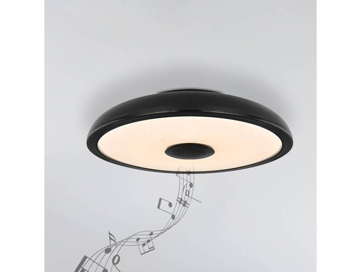 Globo LED Deckenleuchte Raffy, dimmbar, schwarz, für Wohn- / Esszimmer, Kunststoff, Junges Wohnen