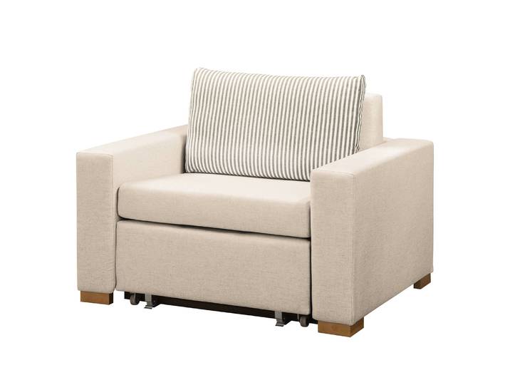 Fauteuil convertible Basic Beige/Cachemire Tissu Sari 110 x 90 x 90cm