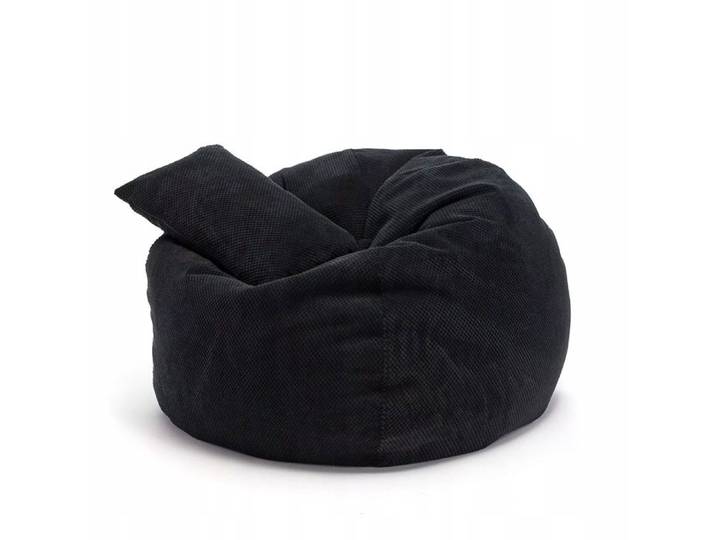 Pouf Poire Ecopuf - Fauteuil Canapé Coussin de Sol Pouf d'intérieur/extérieur - Noir