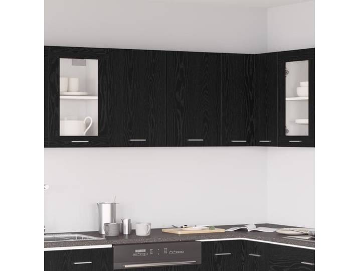 Armoire Suspendue en Chêne Noir 80x31x60 cm Fabriquée en Bois d Ingénierie