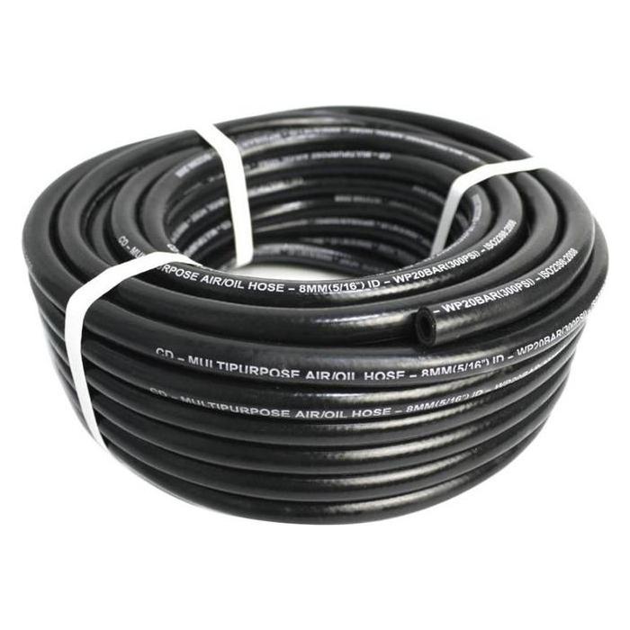 RS PRO Compressed air hose, Black, 8mm ID (9145543)
