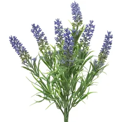 MARELIDA Lavendel Büschel am Stiel mit 7 Blüten Kunstblume Kunstpflanze H: 34cm violett