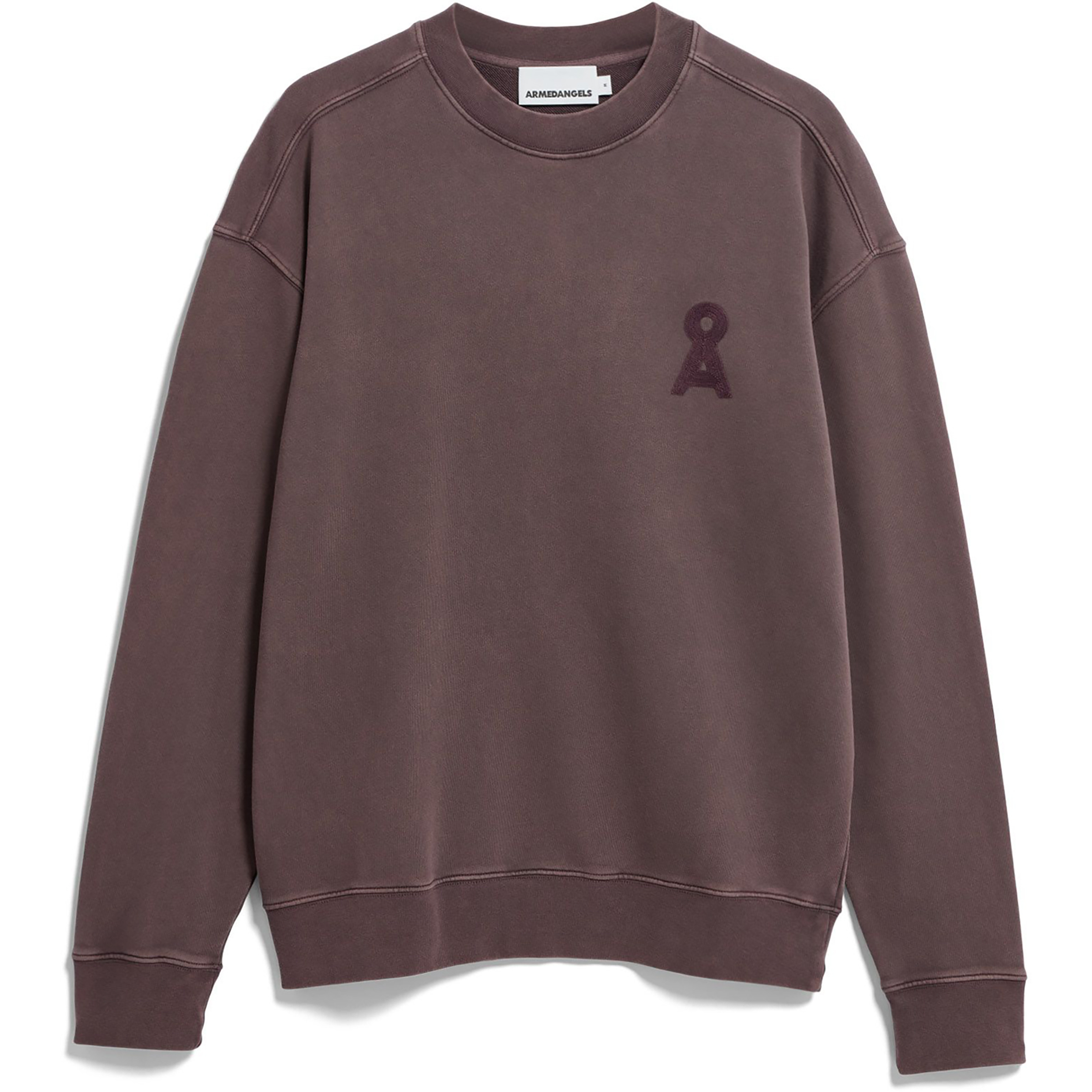 Armedangels Iconic å Gmt Dye Herren Pullover braun Größe L Lifestyle Hautfreundlich