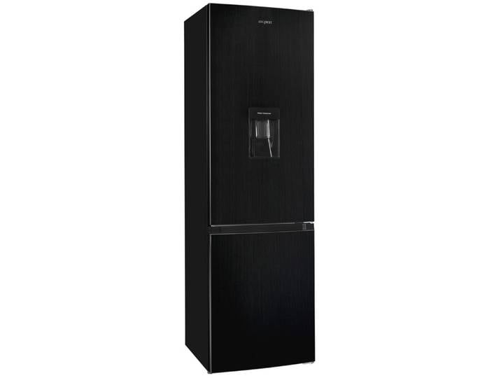 exquisit Kühl-/Gefrierkombination KGC265-70-WS-040D inoxlook-az, 179,5 cm hoch, 55 cm breit, 260 Liter Nutzinhalt, Wasserspender, 4 Sterne Gefrieren
