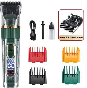 Uplift Essentials High Torque Pet Grooming Clipper Digital Display Cordless Shaver & Precision Trimmer For Dogs & Cats green 0.35 In Set