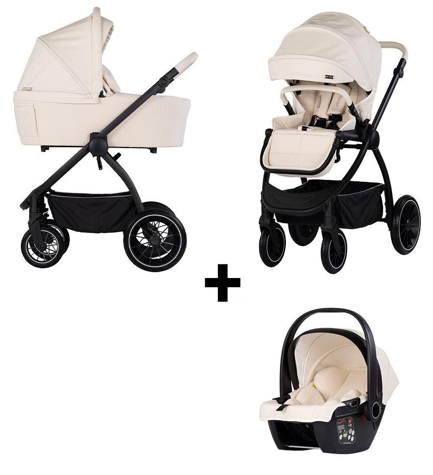 Chipolino Kombikinderwagen 3 in 1 Prestige Babywanne Rucksack i-Size Babyschale