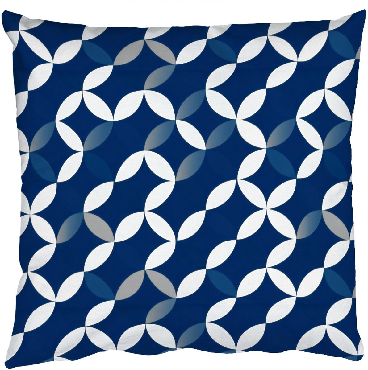 PillowMonkey Sierenkussen met Abstract Blauw Patroon - 45 x 45 cm