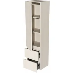 Paris Schrank 155 cm kernahorn / nussbaum, Tür Anschlag: links, Holzfarbe Badmöbel: C020 Nussbaum dunkel Dekor