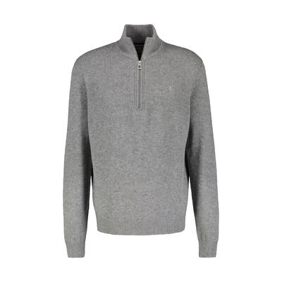 Troyer LERROS "Schurwoll-Stricktroyer mit Kaschmiranteil", Herren, Gr. 3XL, grau (platinum grau melange), 88% Schurwolle, 12% Kaschmir, ohne Ausschnitt, Pullover Troyer