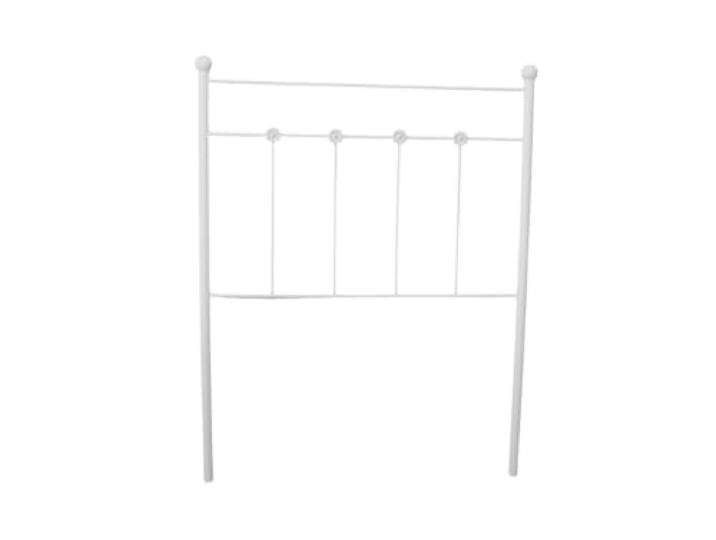Matris Kopfteil aus Schmiedeeisen, für 135 cm breites Bett, Eisen, 143 x 125 x 4 cm, Weiß, hergestellt in Spanien