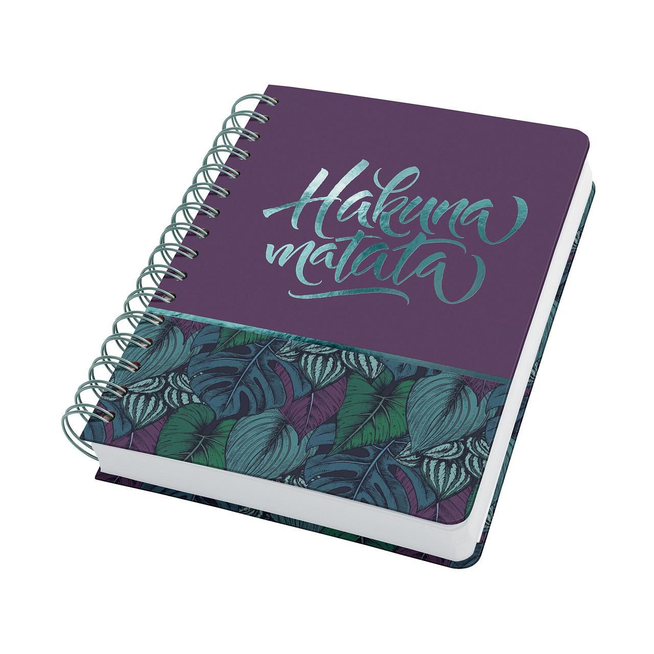 SIGEL Notizbuch mit Spirale Jolie ca. DIN A5 punktraster, violett/grün Hardcover 240 Seiten