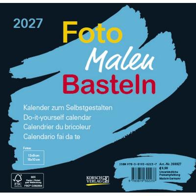 Foto-Malen-Basteln Bastelkalender schwarz quer 2027