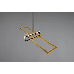 Trio 320310308 LED Hängende Deckenleuchte Salinas 1x34w | SMD | 4200lm | 3000k - 3-Phasen-Dimmen, Messing, schwarz