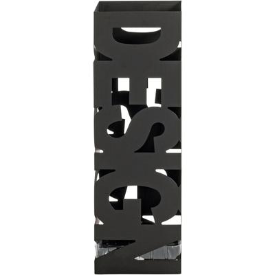 Schirmständer HAKU, schwarz, B:16cm H:48cm T:16cm, Metall, Regenschirmständer, Schirmständer