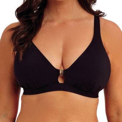 Plus Size Women's MERISSA NON WIRED TRIANGLE BIKINI TOP by Fantasie Swim in Black (Size L)