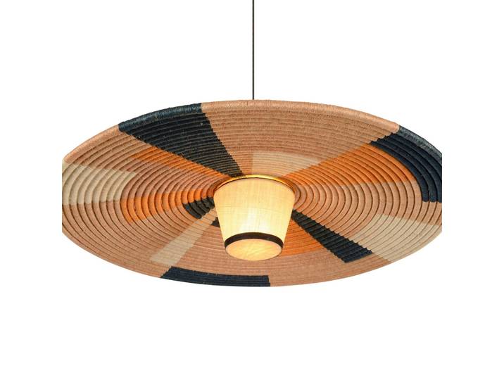 Design hanglamp Parrot L, dimbaar, crème / amber, Woon-/ Eetkamer, Design, hanglamp