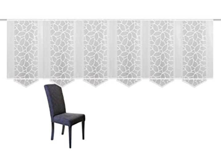 Home fashion 096630-0101 125x57 cm Schiebevorhang Jacquard Set, Stoff, weiß