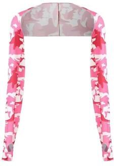 Uplift Essentials UV Sun Protection Cooling Shawl Arm Sleeves With Finger Holes camouflage Rose