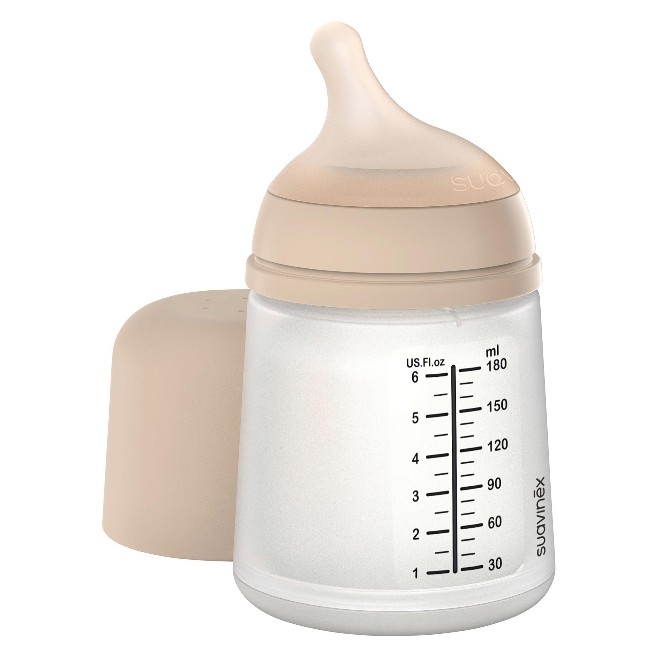 Suavinex Babyflasche Zero.Zero, Anti-Kolik, 180 ml, ab 0 Monaten (180 ml) (8256306-8426420084581)