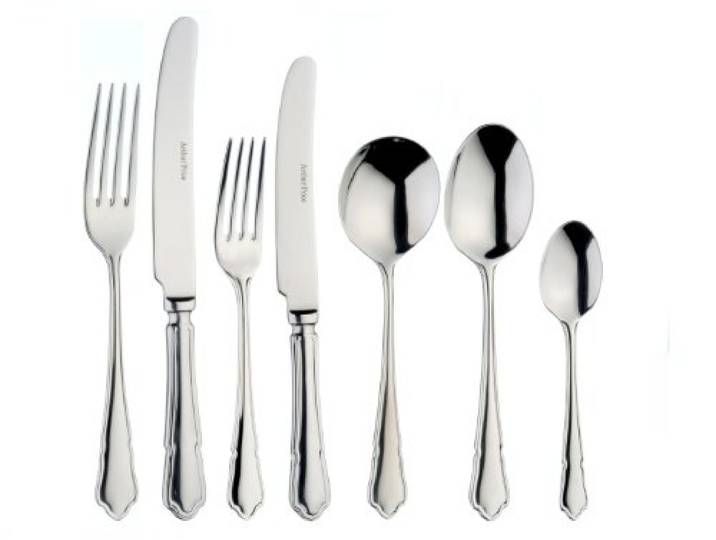 Arthur Price Every Day Dubarry Besteck-Set, für 6 Personen, Edelstahl, silberfarben, 51 x 31,5 x 6,5 cm
