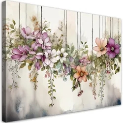 WANDBILD blumen botanik pflanzen
