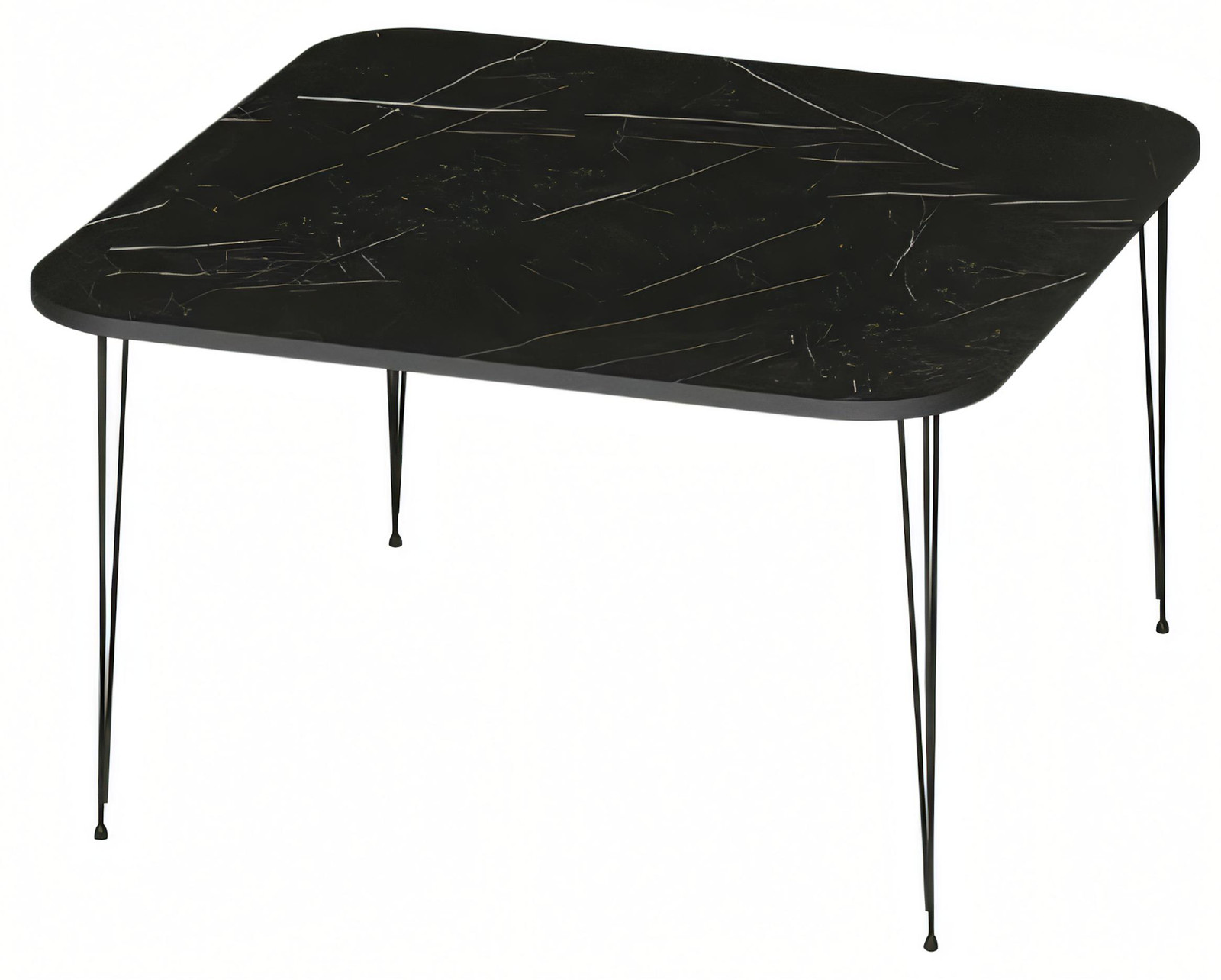 Elegante zwarte houten salontafel met modern design